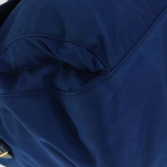 PRADA Shoulder Bag Nylon Blue Gold Auth 90221 - Picture 14 of 16